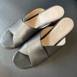 Black & Brown Cole Haan Dakota Criss Cross Mule Sandals 7B